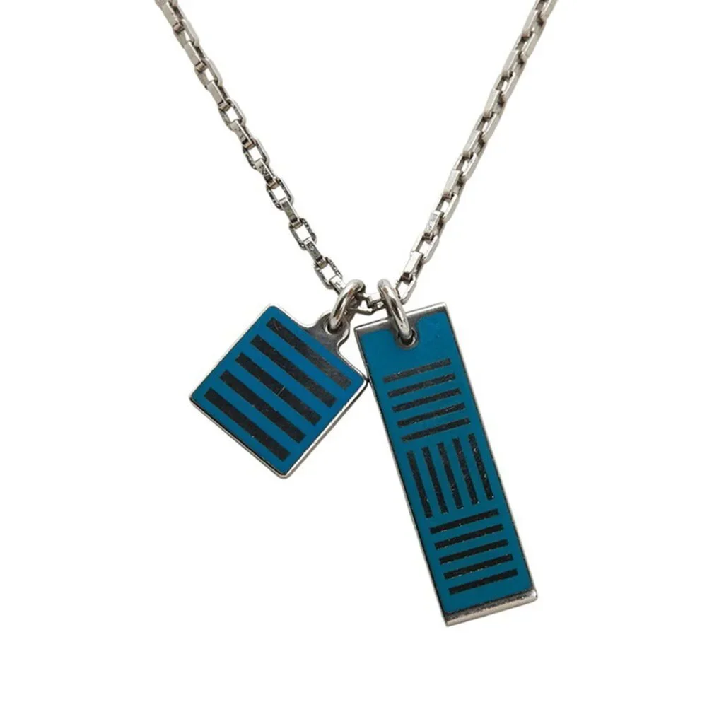 LOUIS VUITTON Blue Damier Necklace